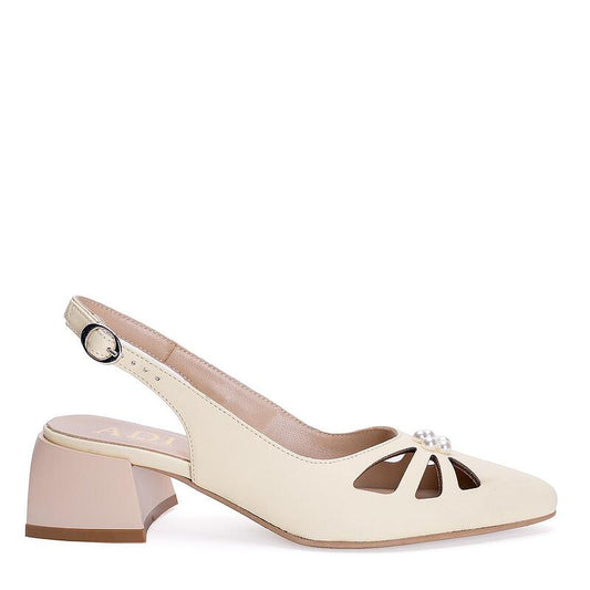 Дамски елегантни обувки в жълт цвят