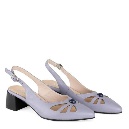 Дамски елегантни обувки в светлолилав цвят