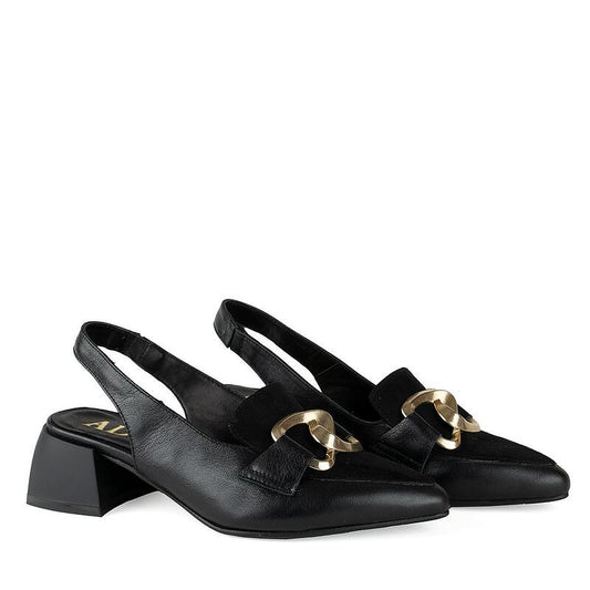 Дамски елегантни черни обувки